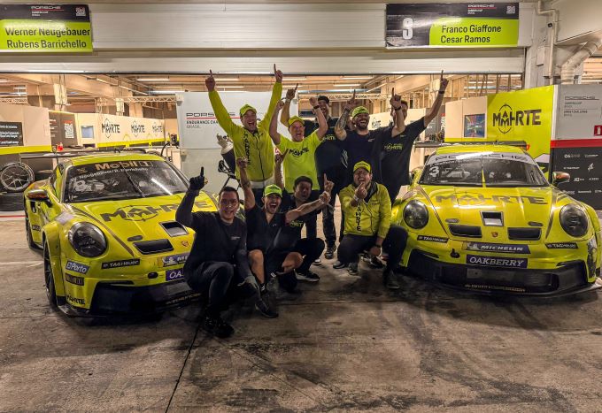 Rubens Barrichello en Werner Neugebauer Porsche Endurance Challenge 2024-titel Interlagos Foto 5