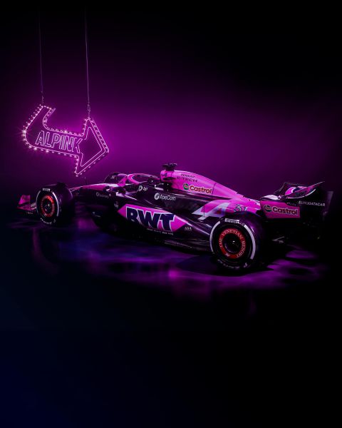 ALPINK livery Alpine F1 laatste 3 F1-Grands Prix in 2024 Foto 3