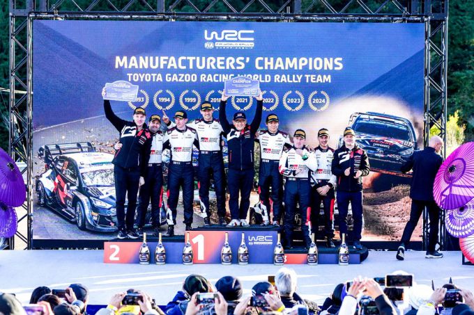 Toyota Gazoo Racing Rally Japan 2024 Overwinning en fabrikantenkampioen Foto 4