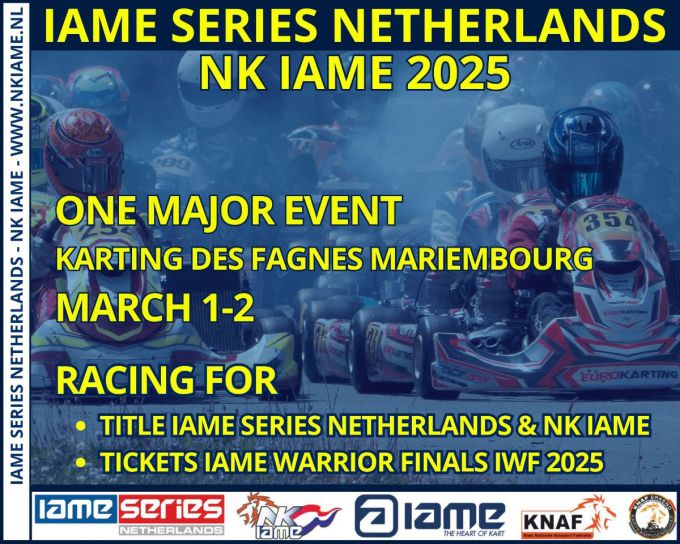 Kalender IAME SERIES NETHERLANDS - NK IAME 2025