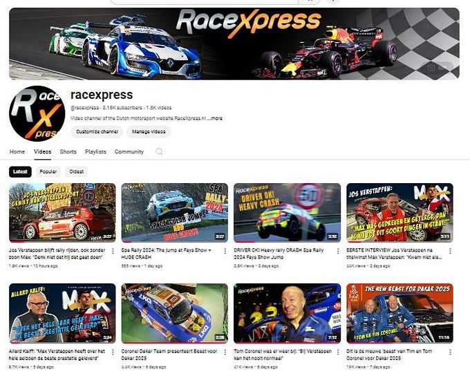 Ben jij al gratis abonnee van het RaceXpress Youtube-kanaal. Click HERE!