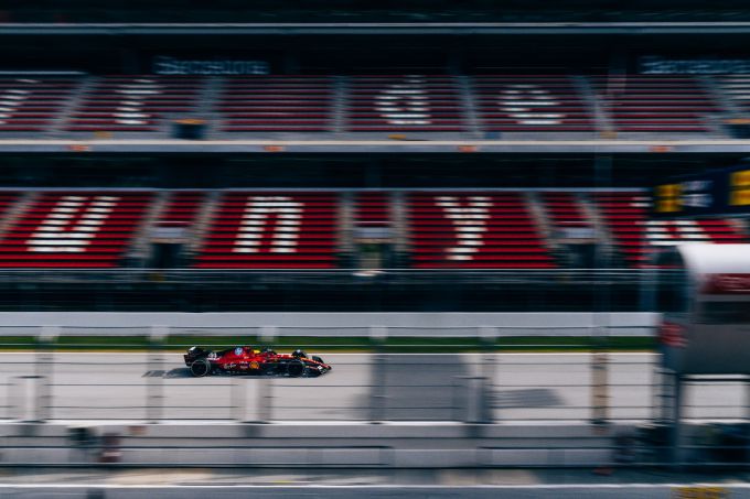 Ferrari on track Barcelona