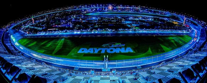 24H Daytona 2025 track by night