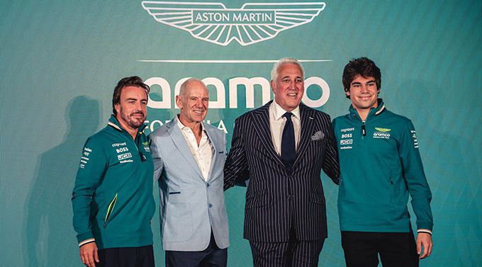 Aston Martin Aramco Formule 1 Team Lawrence Stroll Lance Stroll Fernando Alonso Adrian Newey 