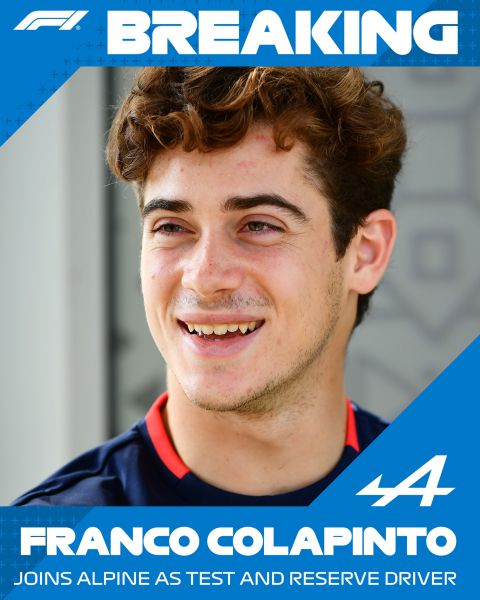 Franco Colapinto sluit zich aan bij BWT Alpine Formula One Team Foto 1 portret Alpine logo