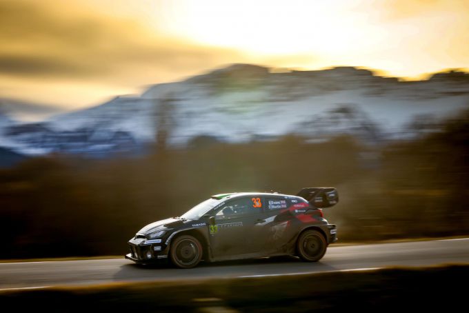 Rally Monte Carlo 2025 Toyota vol voor overwinning Foto 2 Elfyn Evans actie