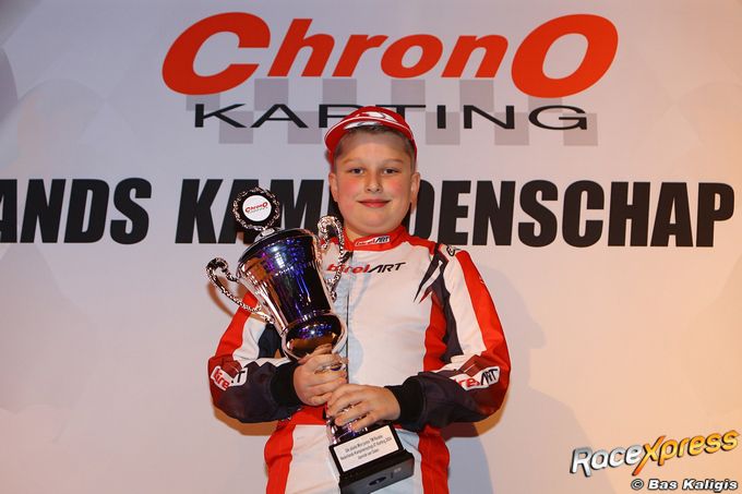 Jannick van Dalen vice Nederlands Rookie kampioen Mini60 TM huldiging NK