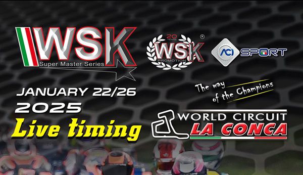 Live-timing Race 1 WSK Super Master Series in La Conca