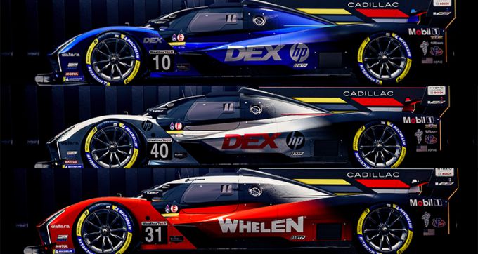 Cadillac Wayne Taylor Racing Cadillac Whelen liveries 2025 Grand Touring Prototype (GTP) IMSA WeatherTech SportsCar Championship 2025 Roar Before the 24 Afbeelding 1