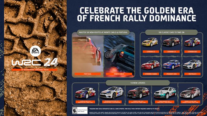 Vier het gouden tijdperk van rally met het EA SPORTS WRC Le Maestros content pack