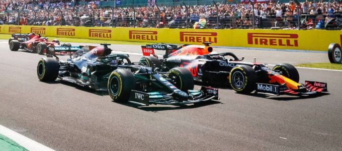 Max Verstappen en Lewis Hamilton Silverstone 2021