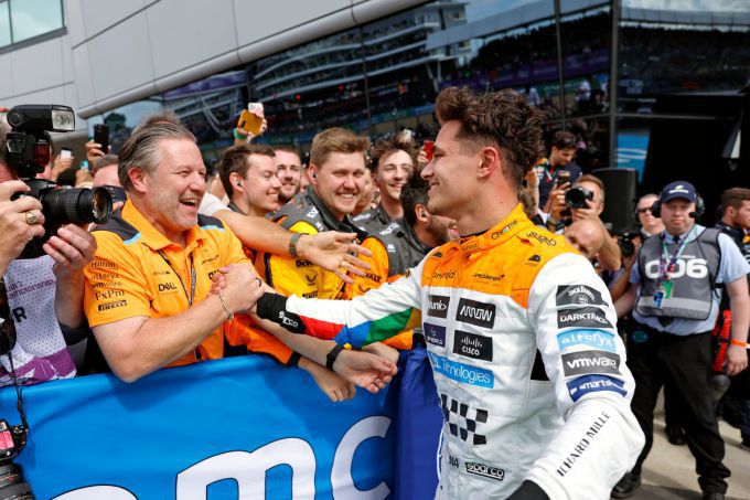 Zak Brown en Lando Norris F1 McLaren