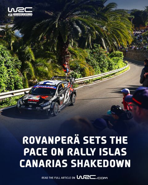 FIA WRC Rally Islas Canarias donderdag Afbeelding Foto Kalle Rovanpera