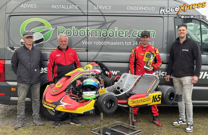 Erik Angenendt bekroont terugkeer in kartwereld met knappe podiumplaats in NK op thuiscircuit Berghem
