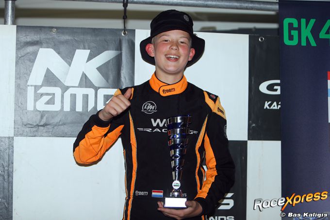 Karter Dani Boers doet zelfvertrouwen op met knappe podiumplaats in GK4 Kart Series