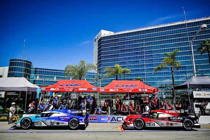 IMSA WeatherTech SportsCar Championship 2025 Grad Prix van Long Beach Foto 3 Nr60 en Nr93 Acura Meyer Shank Racing Acura ARX-06 GTP Renger van der Zande