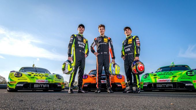 DTM 2025 Oschersleben Foto 7 Drie Manthey coureurs Guven Schuring Preining