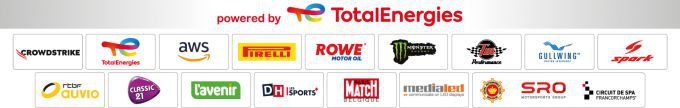 CrowdStrike 24 Hours of Spa 2025 afbeelding met banner event sponsoren