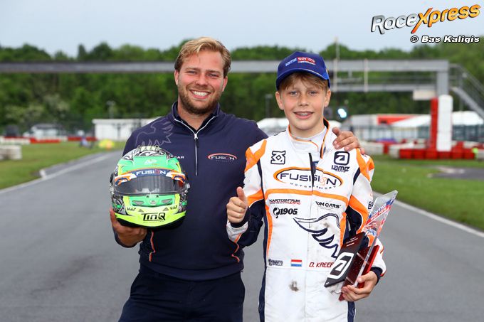 Karttalent Didier Kreeft verovert podium op regen-gevuld racefestijn in Ostricourt