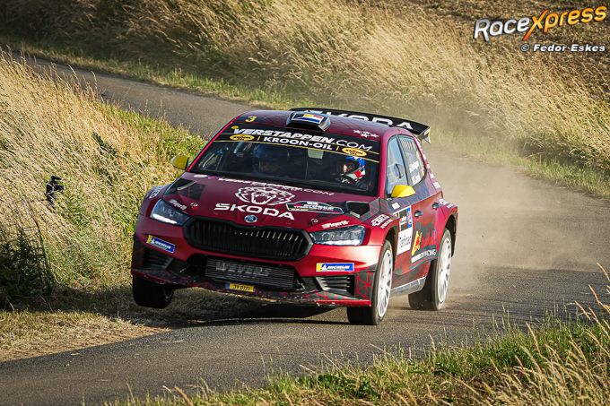 Jos Verstappen en copiloot Renaud Jamoul Skoda Fabia RS Rally 2-auto