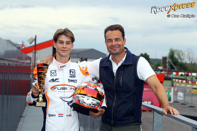 Karttalent Yves Ris pakt in GK4 Kart Series zijn eerste podiumplaats ooit