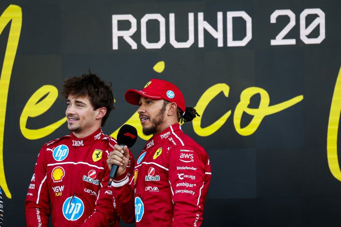Charles Leclerc en Lewis Hamilton F1