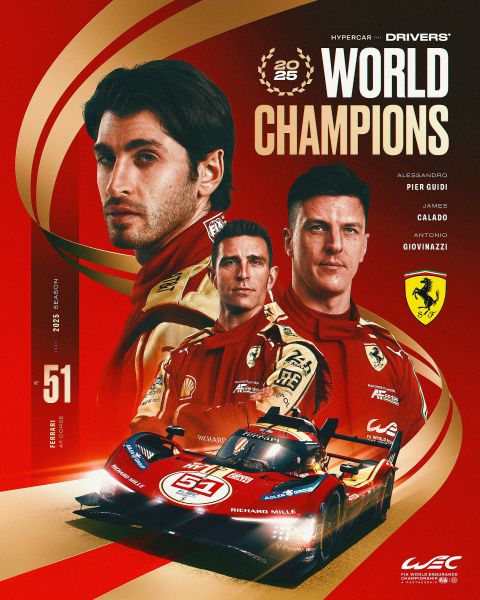 Ferrari wint zijn negende endurance racing-titel in de 8 Hours nof Bahrain 2025