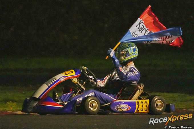 Ryan de Jong kampioen in de 125cc schakelkarts