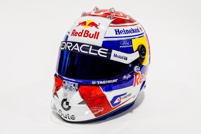 nieuw helmdesign Max Verstappen voor Formule 1 2026