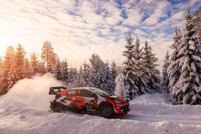 FIA WRC Rally Sweden 2026 Toyota Gazoo Racing WRT #18 Takamoto Katsuta / Aaron Johnston Toyota GR YARIS Rally1