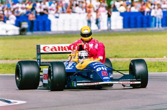 Nigel Mansell en Ayrton Senna F1