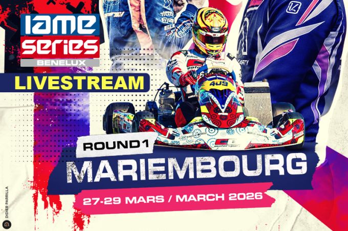 Livestream Kwalificatie Heats van Ronde 1 IAME Series Benelux 2026